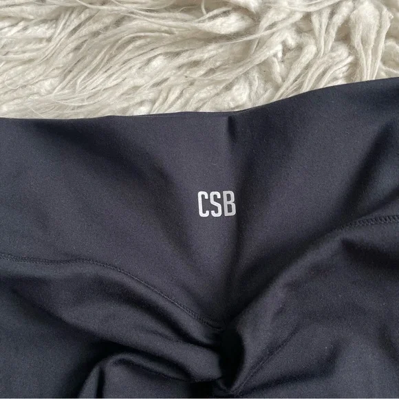 CSB Crop Shop Boutique Serenity 6” Scrunch Black Athletic Shorts EUC Size M - Picture 6 of 8